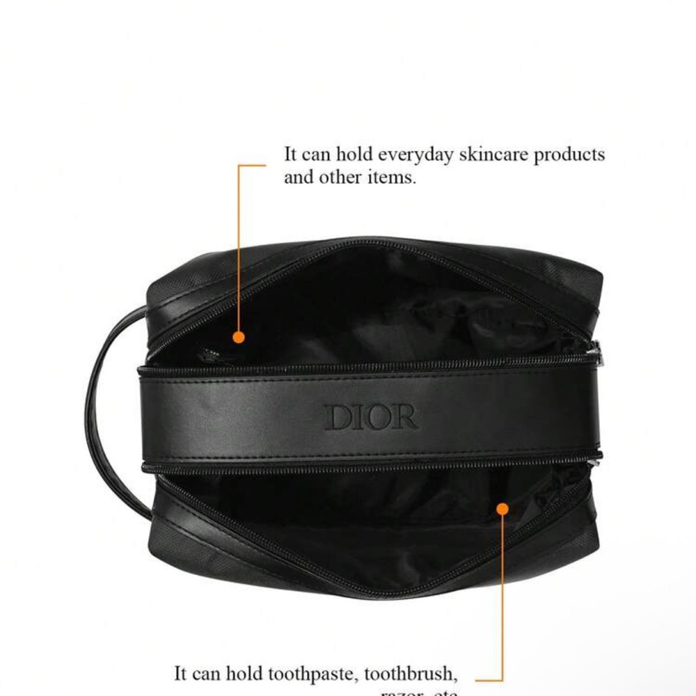 Dior Black Toiletry Bag for Men - Picture 2 of 3